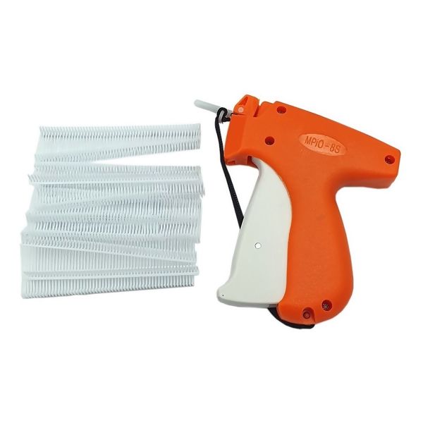Kit Pistola Aplicador de Etiquetas + 1000 Pinos Plásticos para Roupas e Tecidos
