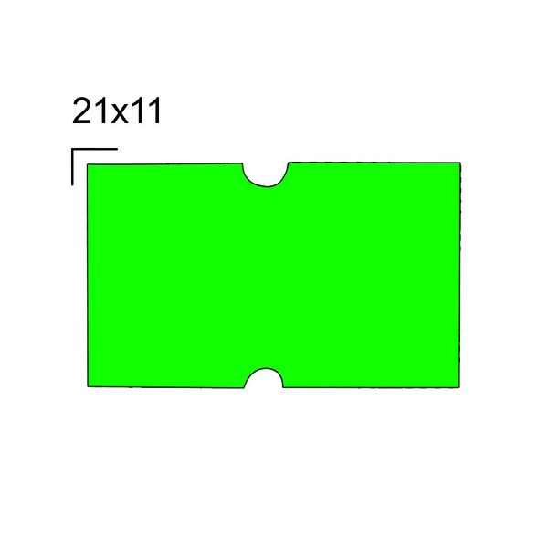 Rolo de Etiqueta para Etiquetadora com 10 Rolos 21x12 mm M-14 Verde - Westpress