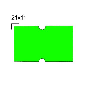 Rolo de Etiqueta para Etiquetadora com 10 Rolos 21x12 mm M-14 Verde - Westpress